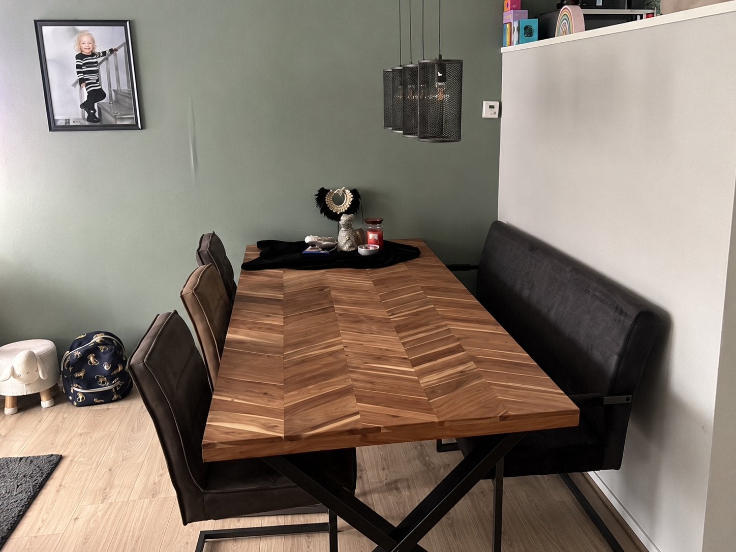 Eettafel 230x 100, Huis en Inrichting, Tafels | Eettafels, Ophalen, 100 tot 150 cm, 200 cm of meer, Zo goed als nieuw