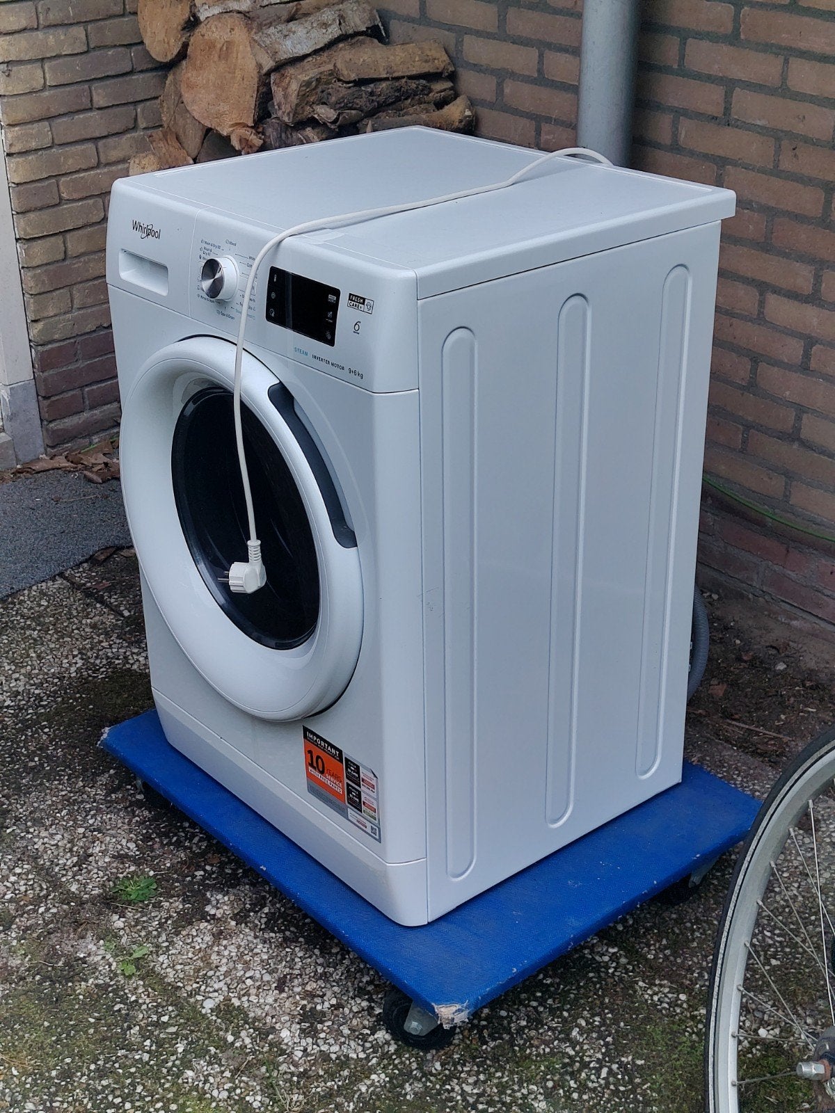 Whirlpool was en droogmachine, Ophalen, 1200 tot 1600 toeren, Gebruikt, Handwasprogramma