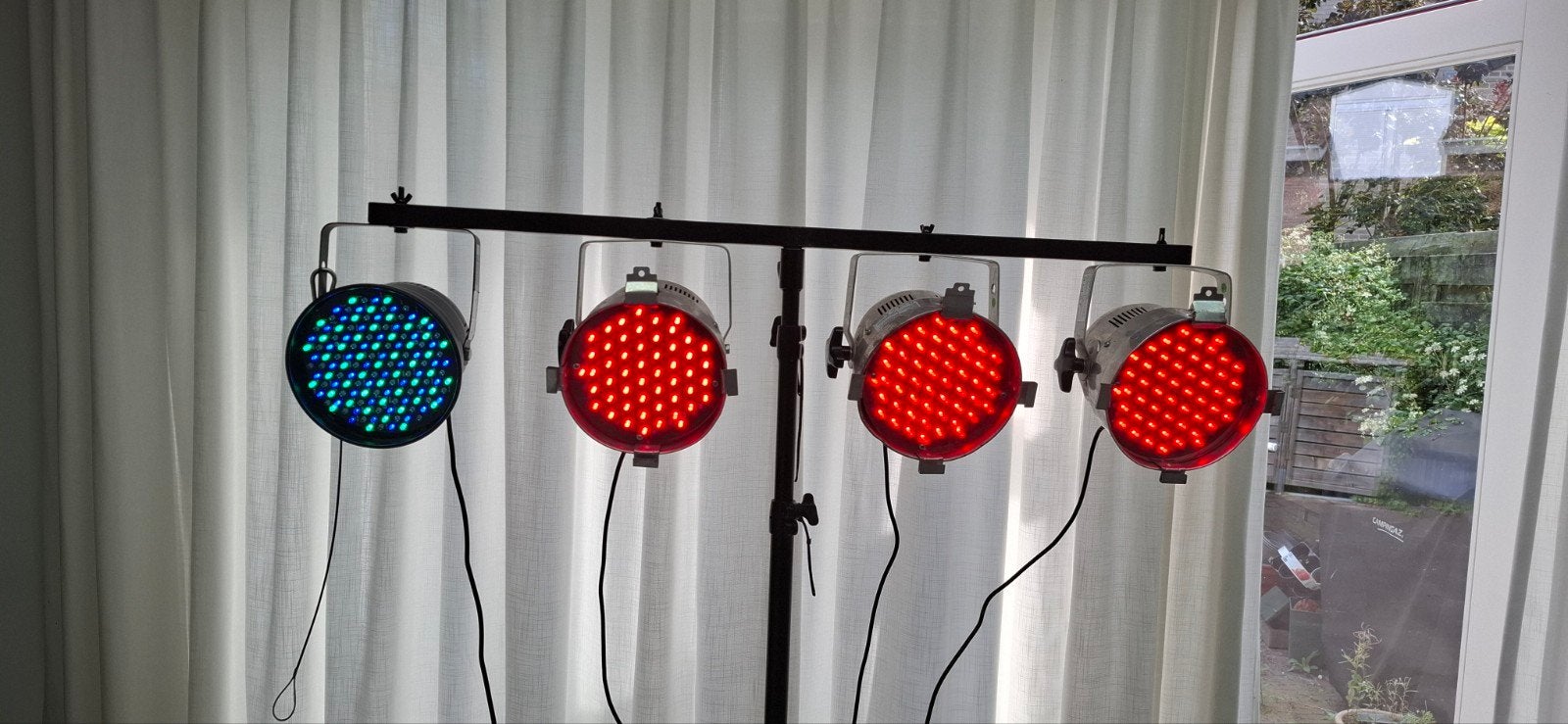 LED PAR56R RGB DMX Lichtset met statief, Ophalen of Verzenden, Zo goed als nieuw, Licht, Geluidgestuurd