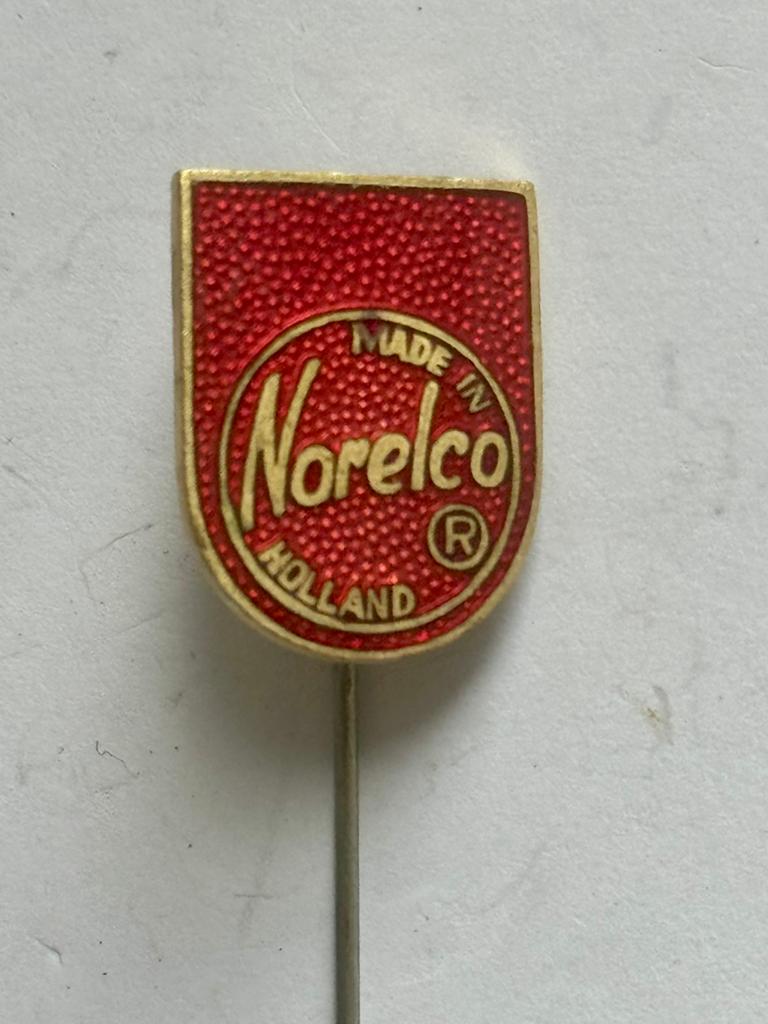 Emaille Speld Norelco Philips Eindhoven Made in Holland, Ophalen of Verzenden, Overige onderwerpen