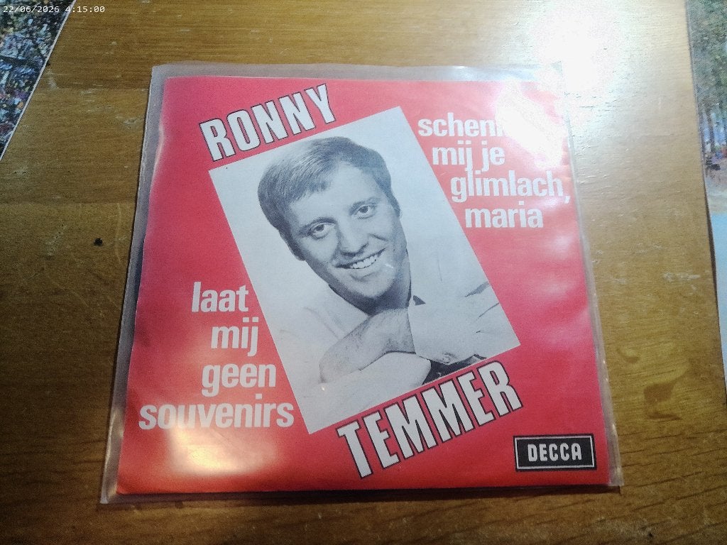 Ronny Temmer - Schenk mij je glimlach Maria / Souvenirs, Fotohoes, Ophalen of Verzenden, Gebruikt, Nederlandstalig