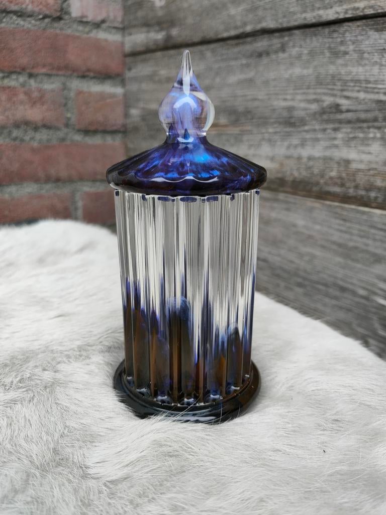Decoratieve Pot met Iriserend Deksel, Ophalen of Verzenden