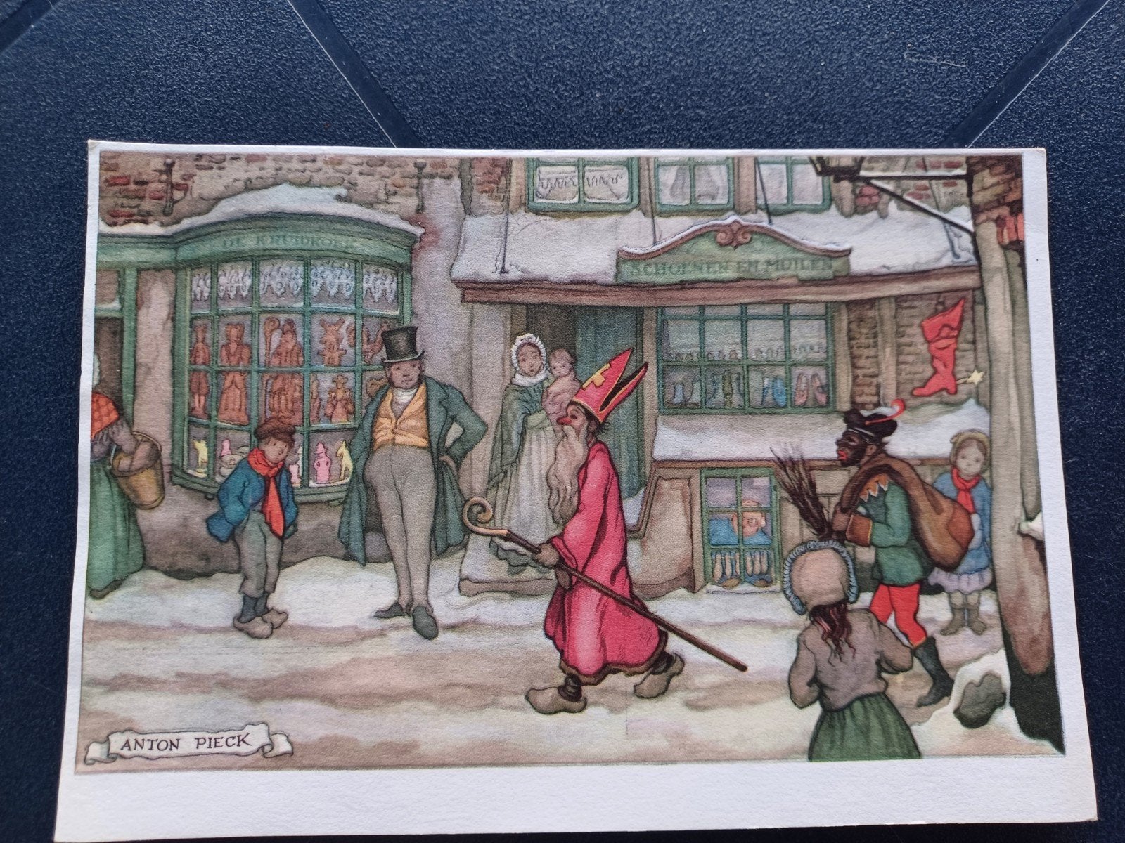 Sinterklaas en Zwarte Piet (Anton Pieck kaart), Verzamelen, Ansichtkaarten | Themakaarten, Ophalen of Verzenden, 1980 tot heden