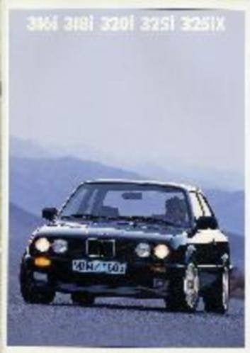 BMW 3-serie E30 originele brochure/auto folder '82 - '91, Ophalen of Verzenden, Zo goed als nieuw, BMW