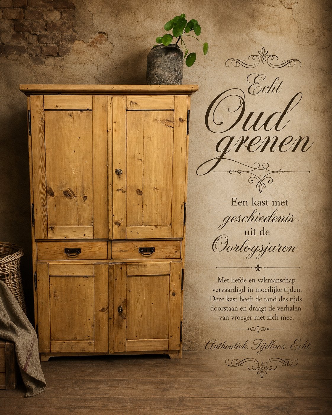 Zeldzame Oud Grenen buffetkast…Prachtkooo!, Ophalen, Zo goed als nieuw, 25 tot 50 cm, 100 tot 150 cm