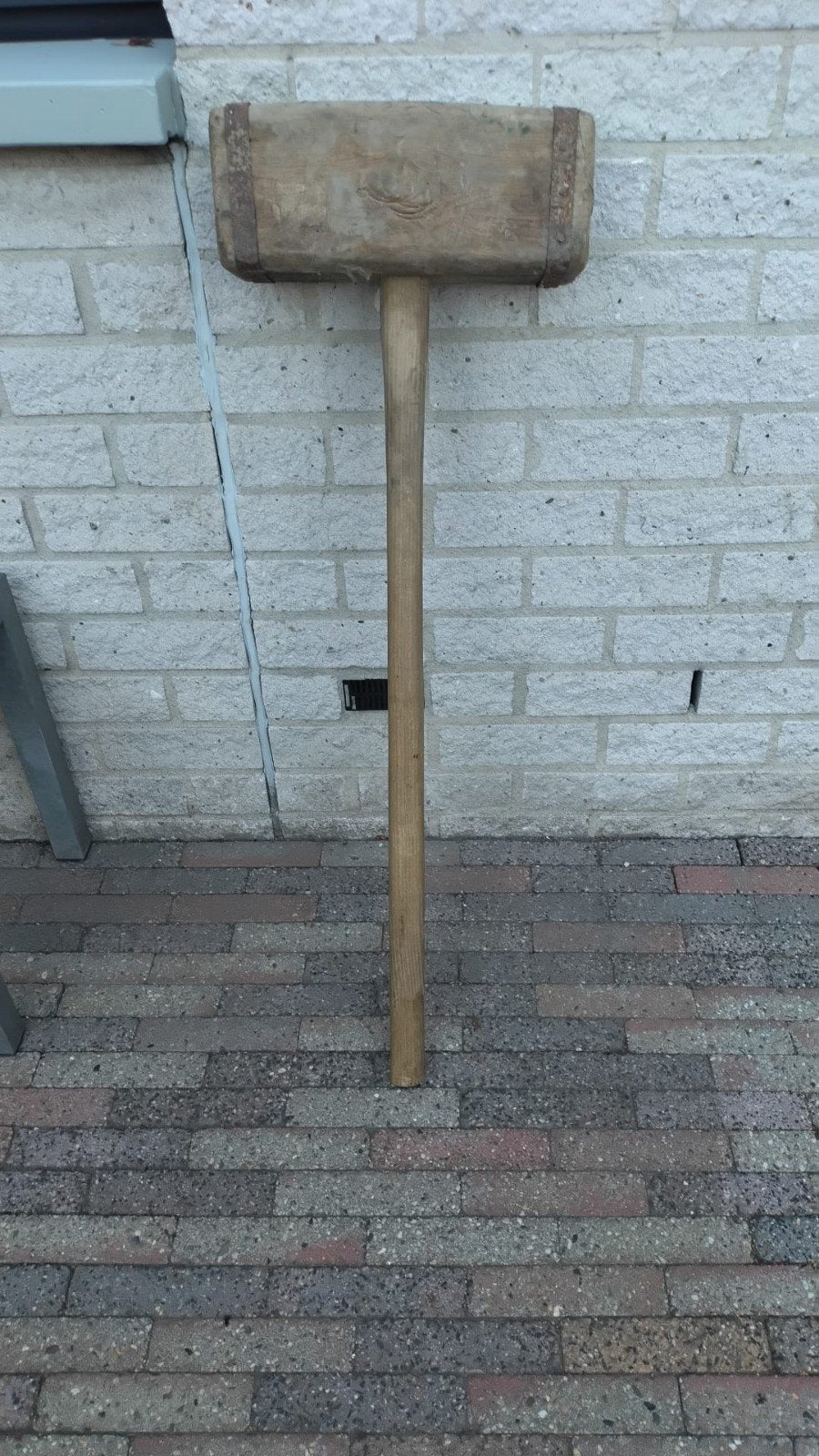 Grote houten hamer - Sleg - Moker, Doe-het-zelf en Verbouw, Gereedschap | Handgereedschap, Ophalen, Gebruikt