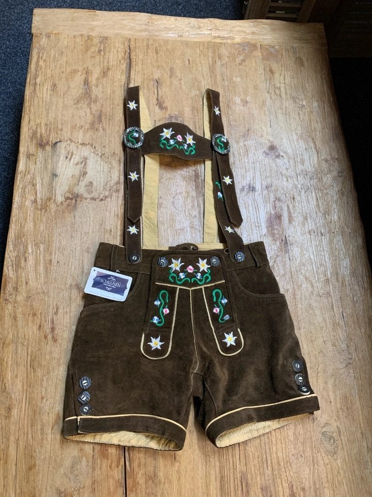 Dames schlusen Lederhosen maat 34
