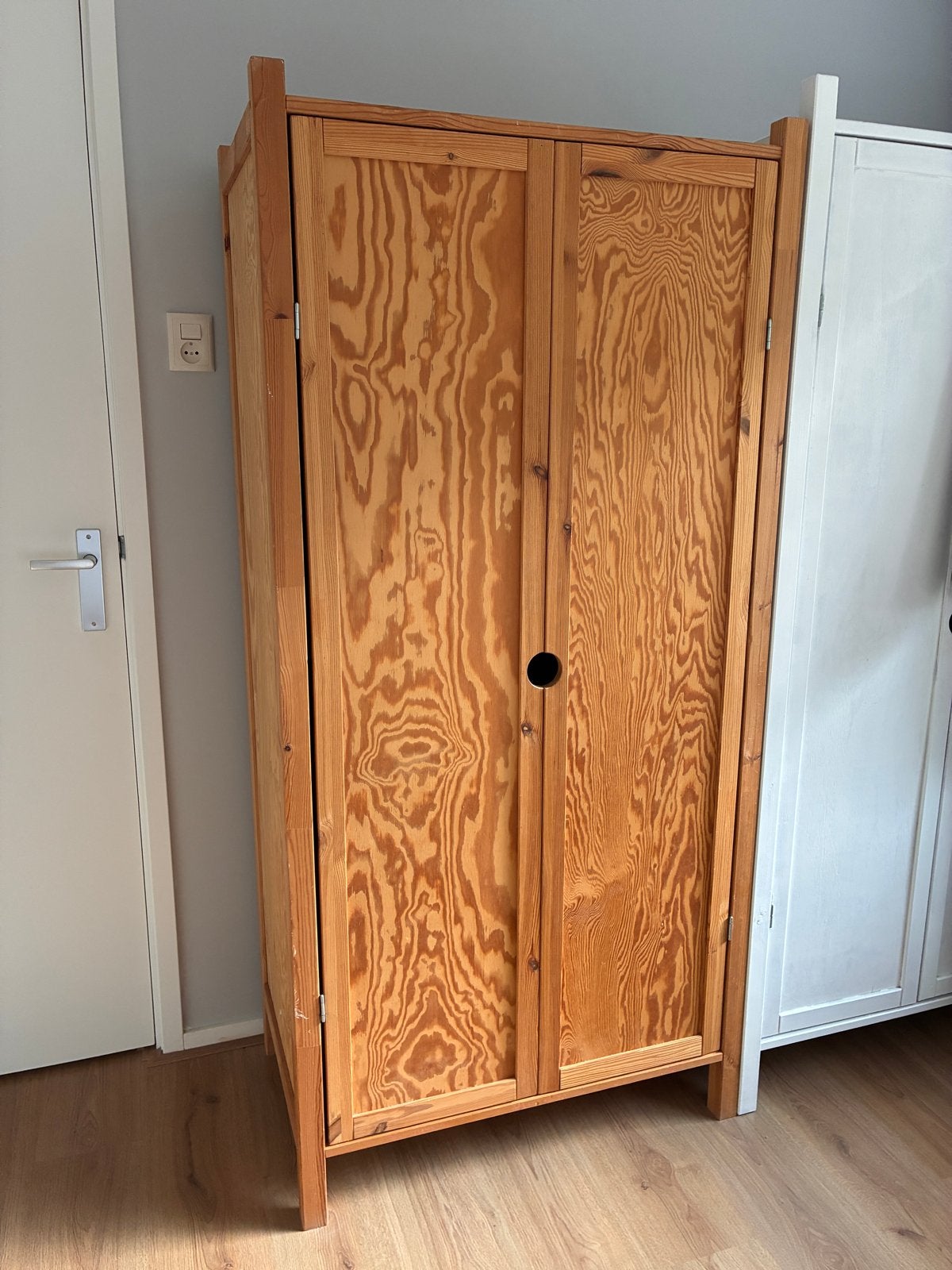 IKEA Houten Kledingkast met Stang en Plank, Huis en Inrichting, Ophalen, Gebruikt, 50 tot 100 cm, 150 tot 200 cm