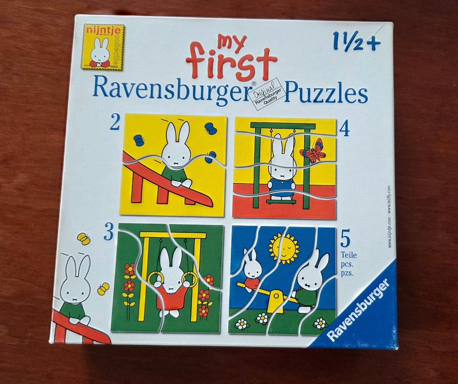 Ravensburger Nijntje puzzels 1,5+ jaar, 4 stuks, Ophalen of Verzenden, Minder dan 10 stukjes, Gebruikt, 2 tot 4 jaar