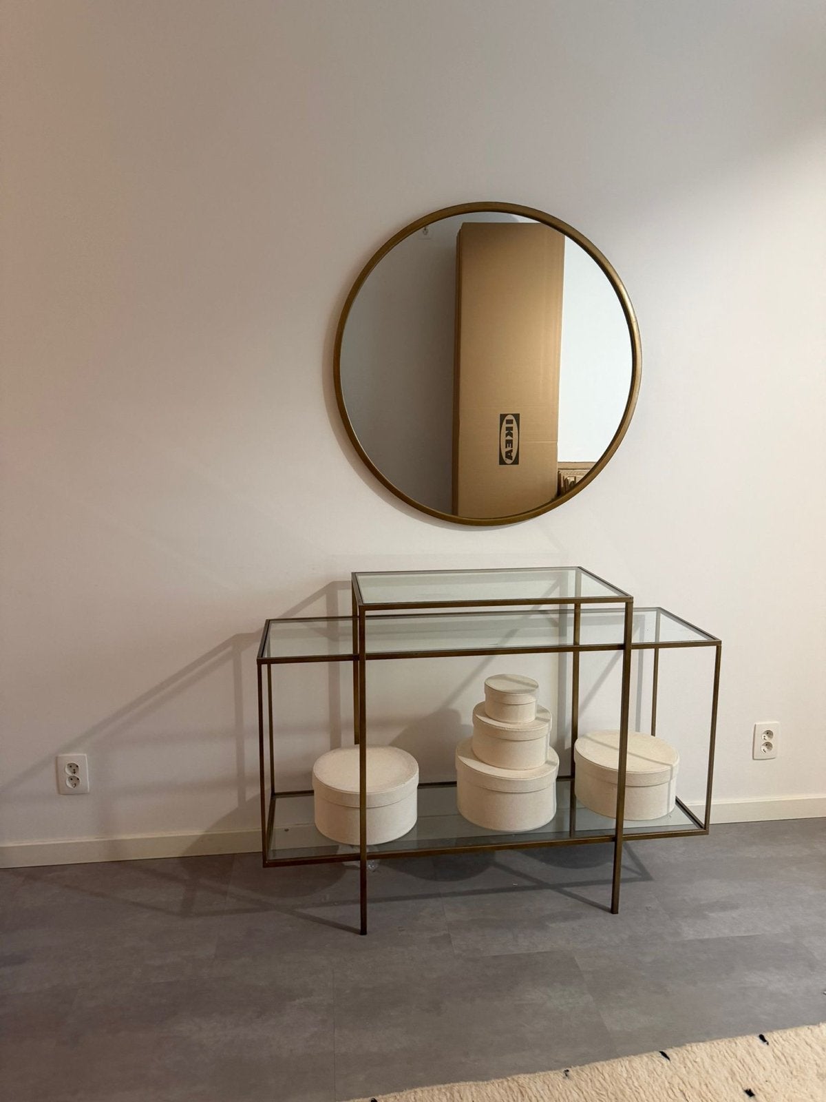 Riverdale make up tafel met Glas en goud Metaal, Ophalen of Verzenden, 75 cm of meer, 60 cm of meer, Rechthoekig