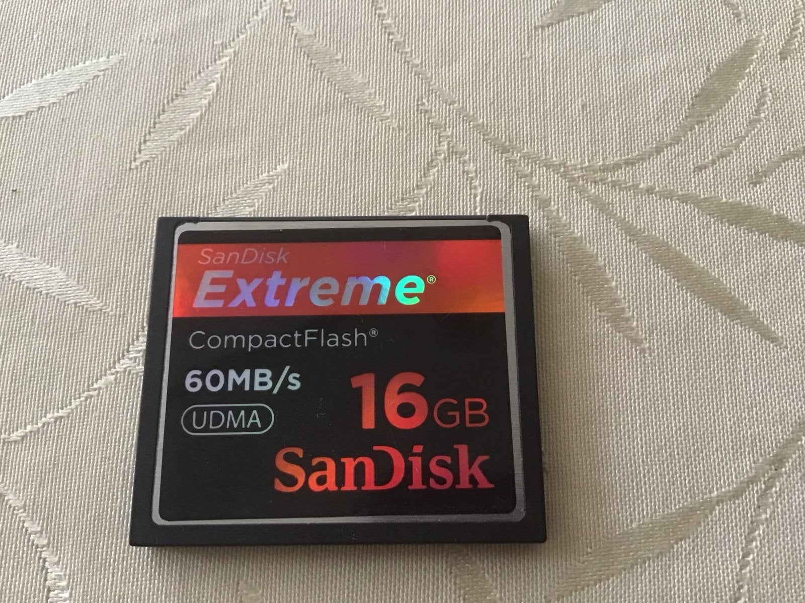 SanDisk Extreme CompactFlash 16GB Geheugenkaart, Audio, Tv en Foto, Ophalen of Verzenden, Fotocamera, 16 GB, CompactFlash