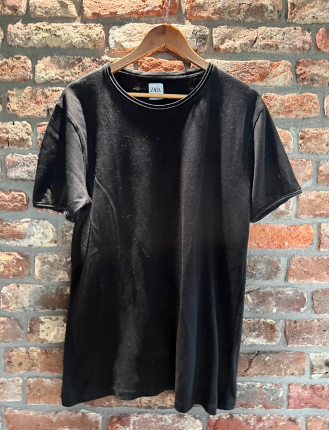 Zara Zwart T-shirt Maat L, Ophalen of Verzenden, Zo goed als nieuw, Maat 52/54 (L), Zwart