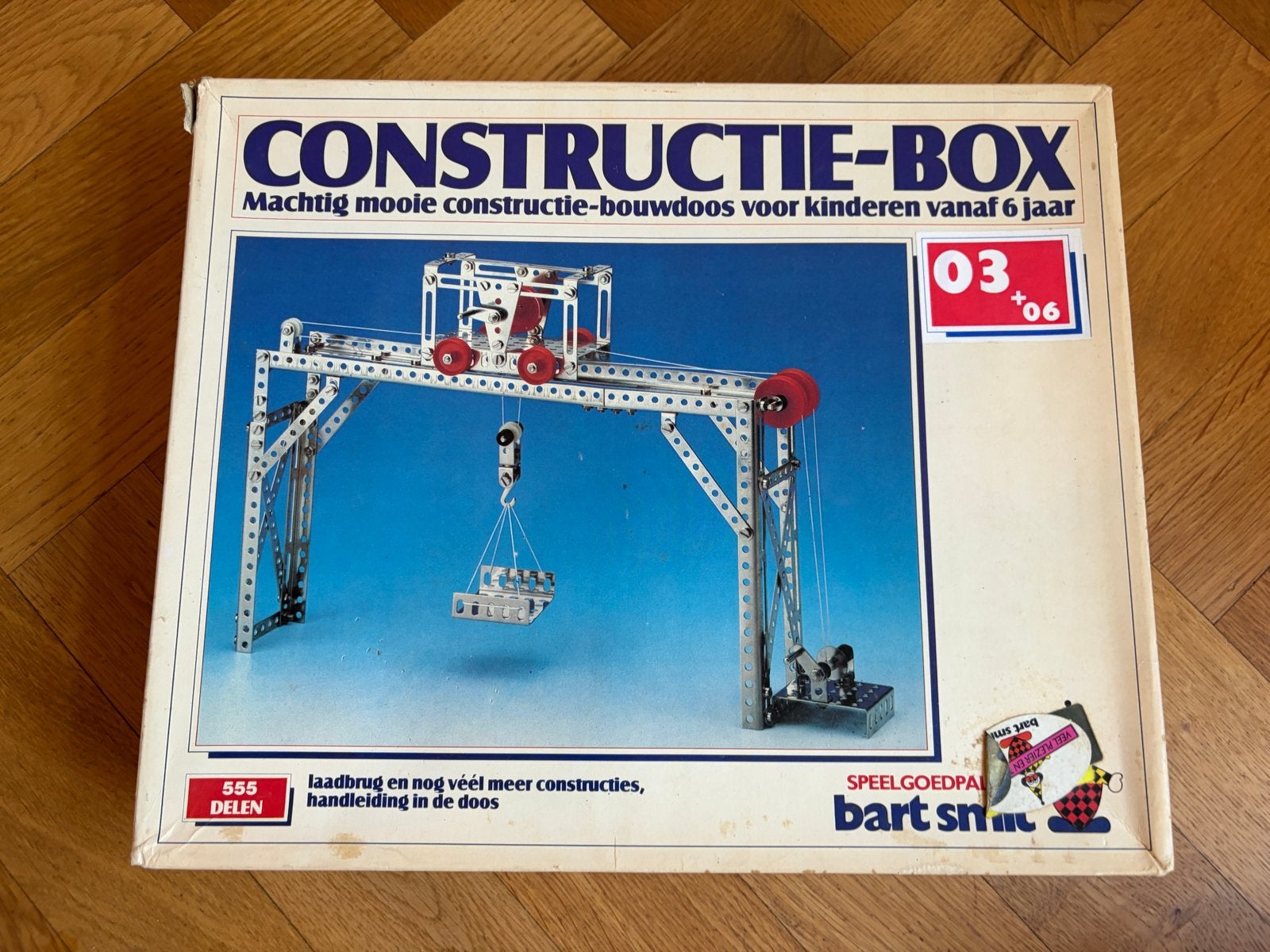 Vintage meccano-stijl Constructie-Box Bouwdozen, Ophalen, Gebruikt, Overige merken