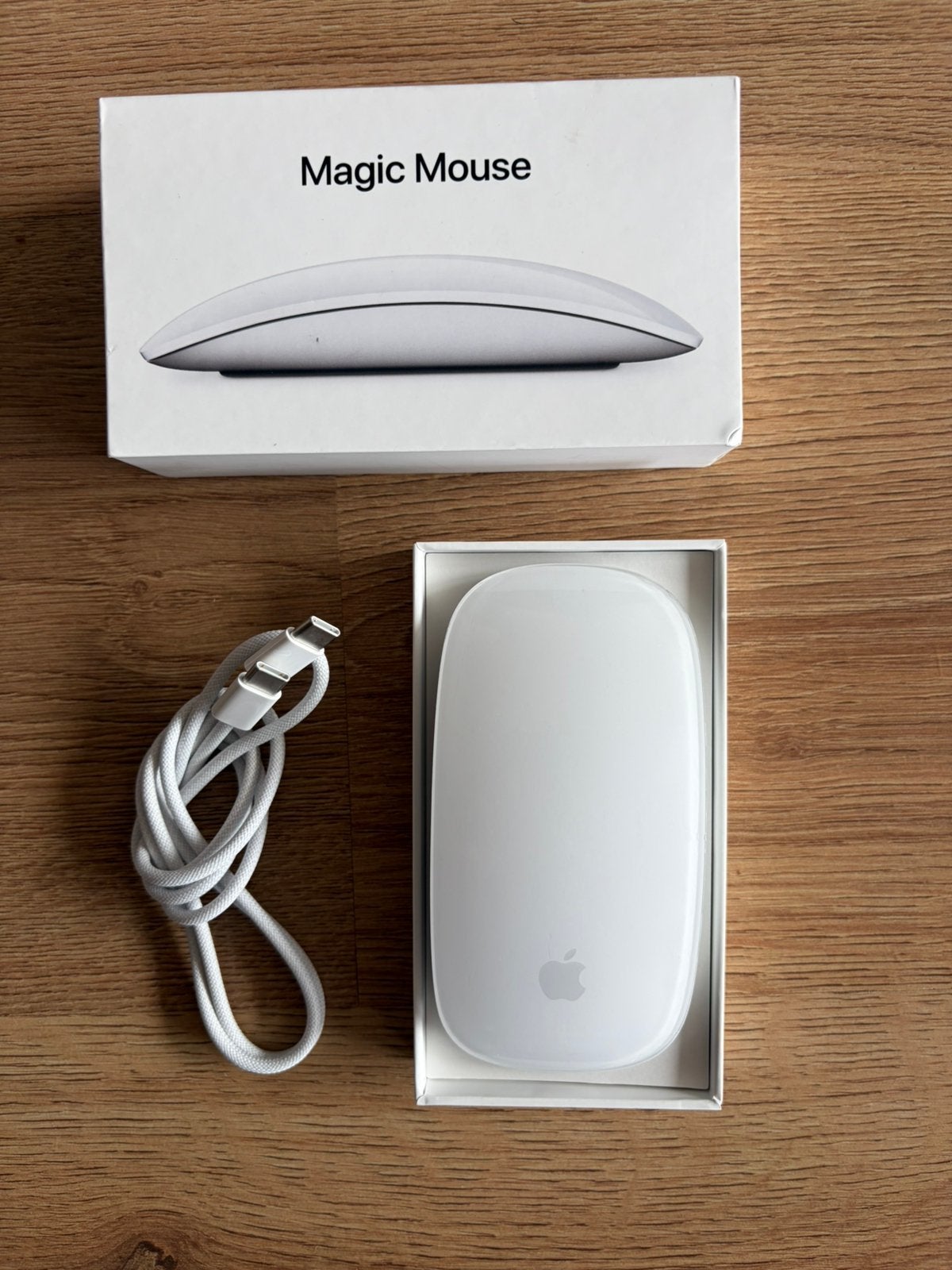 Apple Magic Mouse 2, USB-C, zo goed als nieuw, doos+kabel, Computers en Software, Muizen, Muis, Rechtshandig, Ophalen of Verzenden