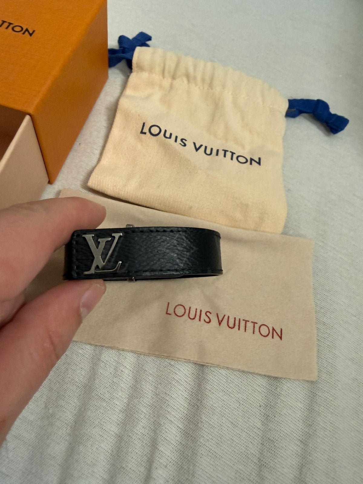Louis Vuitton Monogram armband, Ophalen of Verzenden, Zo goed als nieuw, Zwart