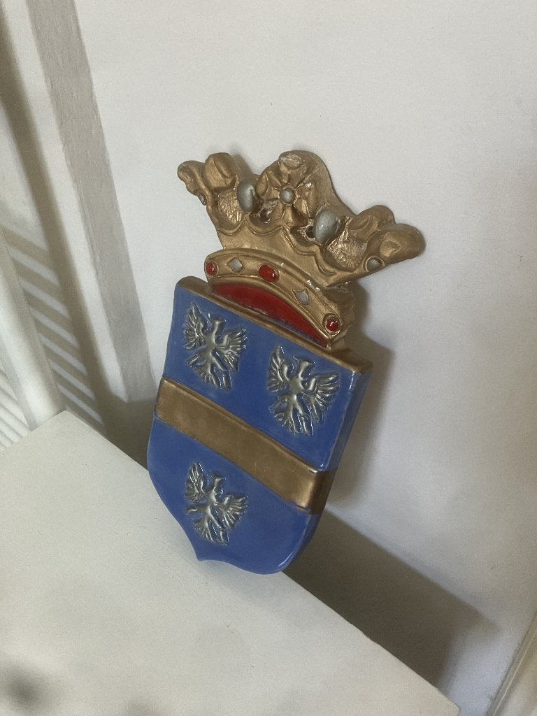 Keramisch heraldisch wandbord met gemeentewapen Koudekerk, Ophalen of Verzenden