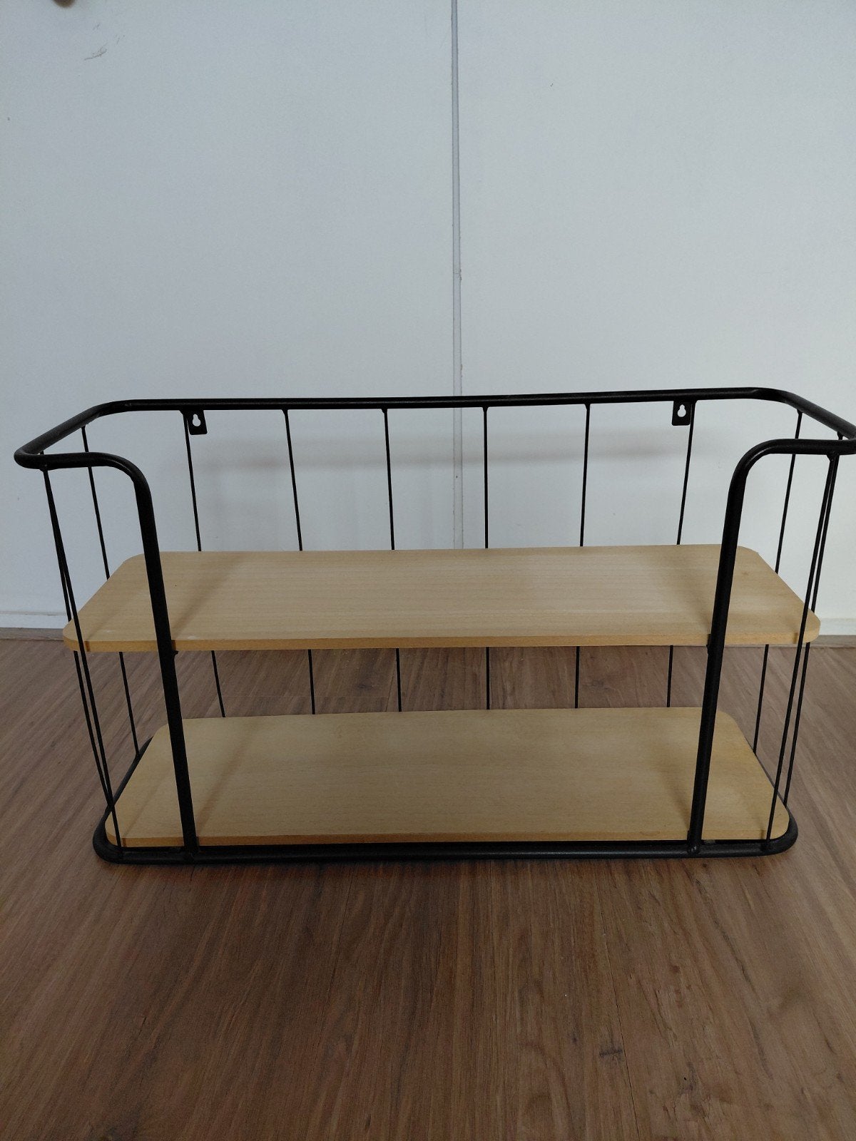 Te  koop  2 hangrekjes  hout en metaal., Huis en Inrichting, Woonaccessoires | Wandplanken en Boekenplanken, Ophalen, Zo goed als nieuw