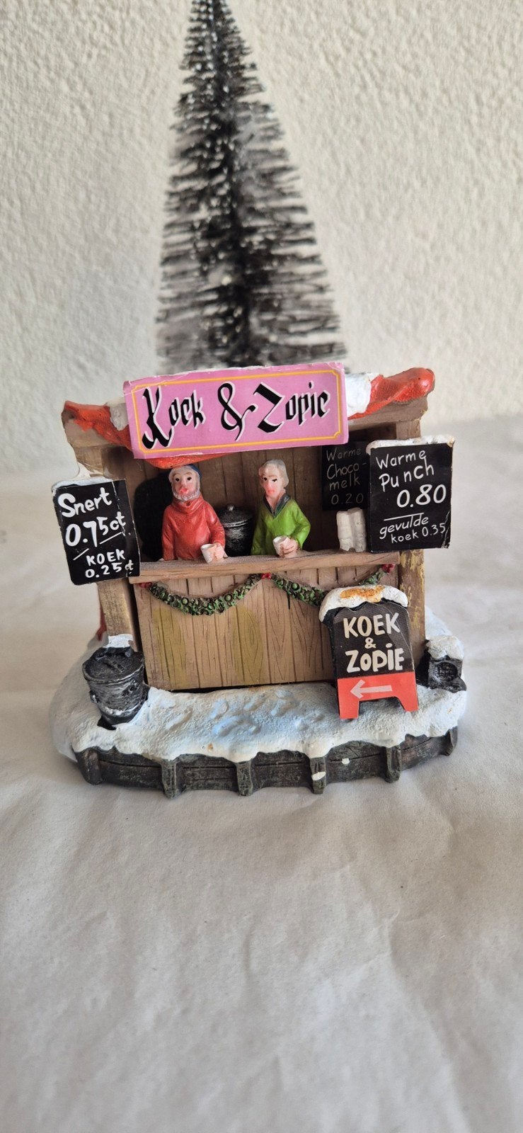 Typisch Hollands Koek & Zopie kraam / Kerstdorp met doos, Diversen, Ophalen of Verzenden, Zo goed als nieuw
