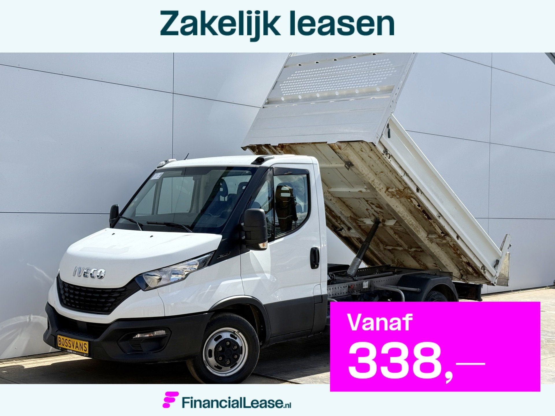 Iveco Daily 35C14 2.3 Kipper Dubbellucht 3,5t Airco Cruise C, 2571 kg, Gebruikt, Zwart, 4 cilinders