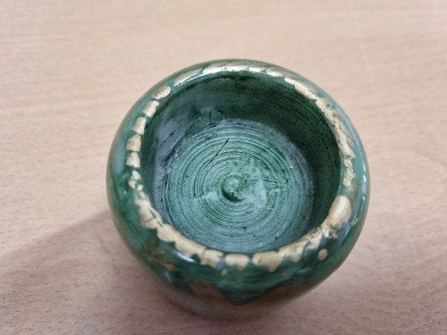 Waxcinehouder van marmer groen, Ophalen of Verzenden, 'T Olde Gre-j, Info@toldegrej.nl, Endepoelstraat 20f Didam