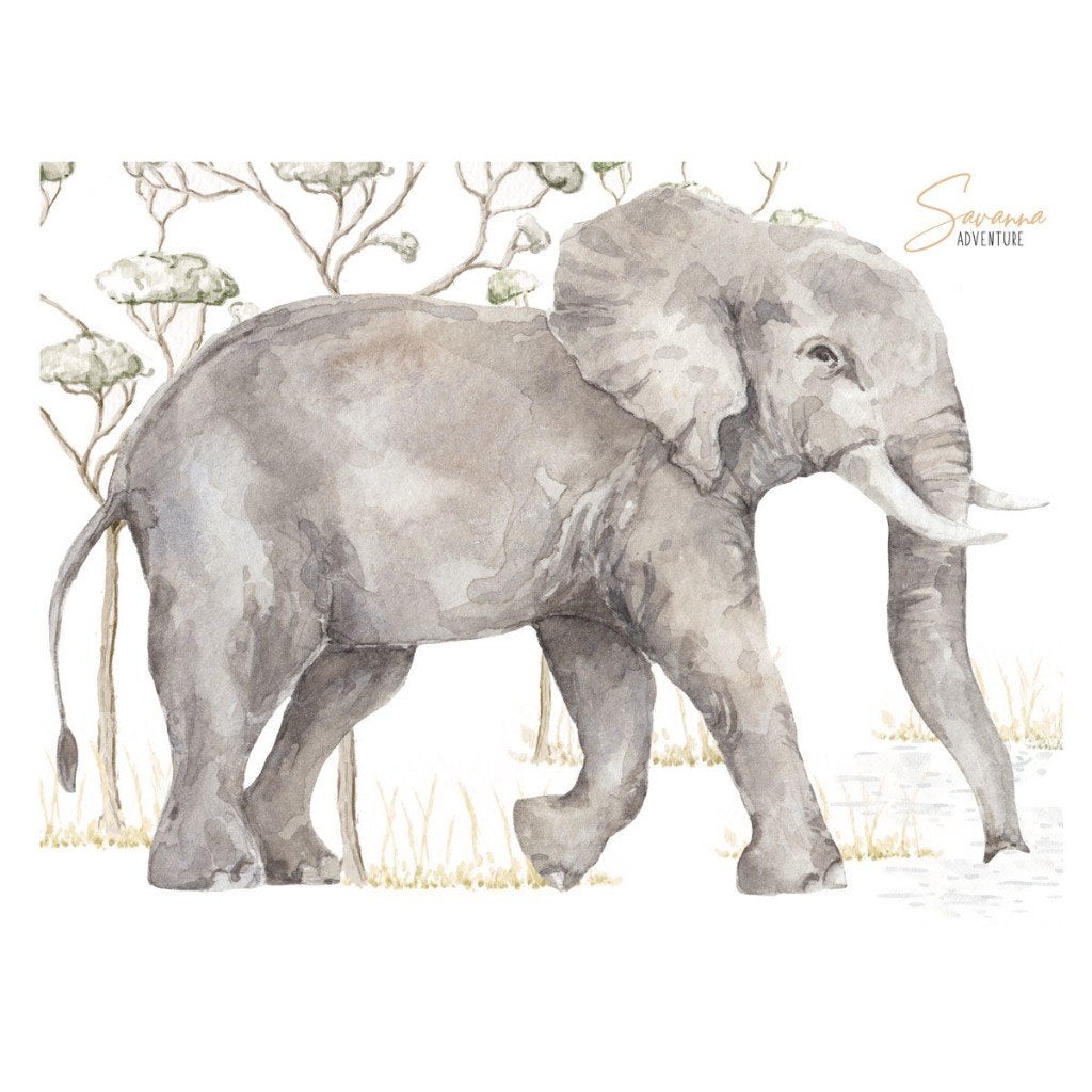 Muursticker Muurdecoratie Olifant Savanne Dekornik, Wodzirejow 5a, 02-824 Warsaw, Poland, Nieuw, Ophalen of Verzenden, Dekornik