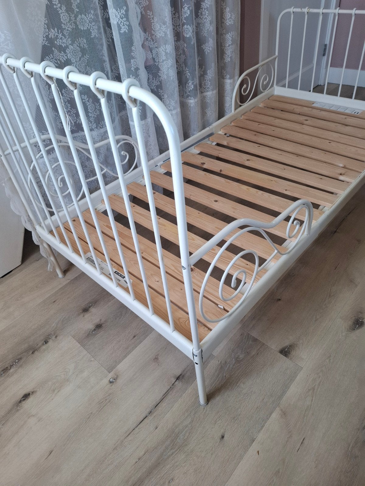 Uitschuifbaar meisjesbed 80x200 cm, Huis en Inrichting, Slaapkamer | Bedden, Ophalen, Eenpersoons, Wit, 80 cm