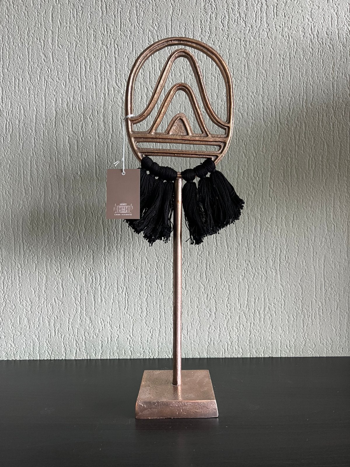Casa Vivante Peru beeld – goud/zwart (Boho stijl), Huis en Inrichting, Woonaccessoires | Vazen, Ophalen of Verzenden, Nieuw, Goud