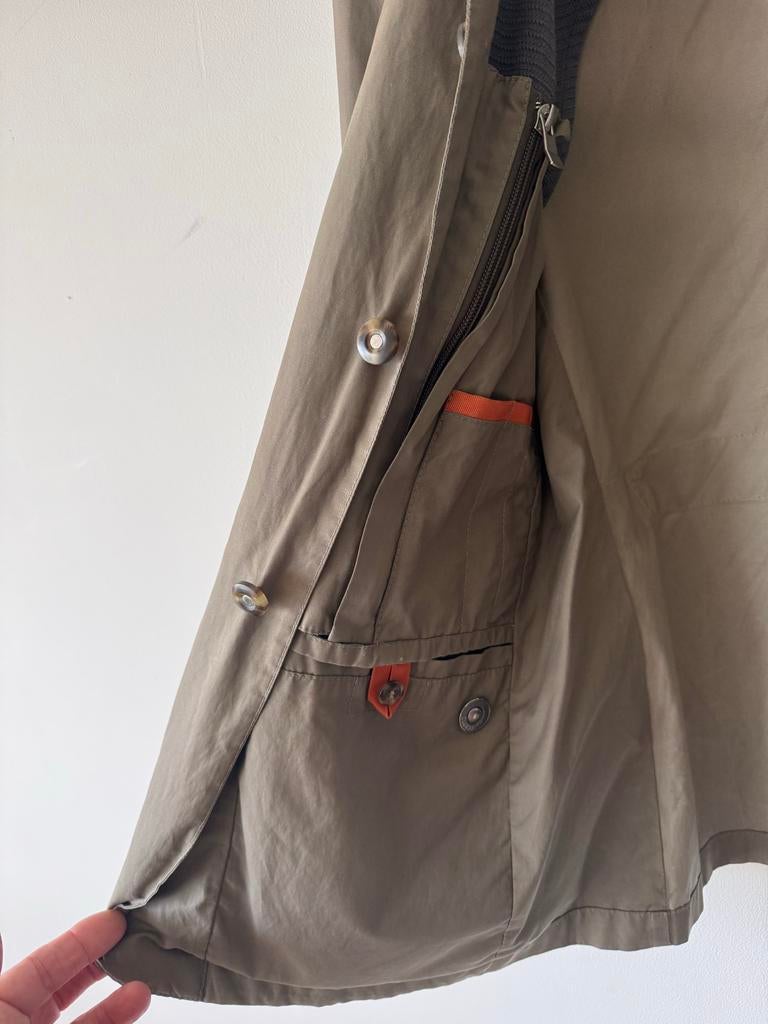 Montedoro Italiaanse trenchcoat, Ophalen of Verzenden, Zo goed als nieuw, Maat 52/54 (L), Groen