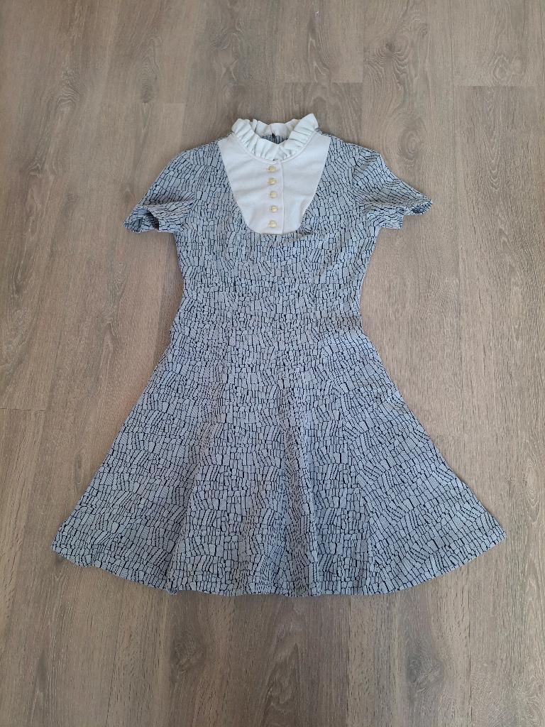 Vintage jaren 60 jurk xs, Ophalen of Verzenden, Zo goed als nieuw, Maat 34 (XS) of kleiner, Onder de knie