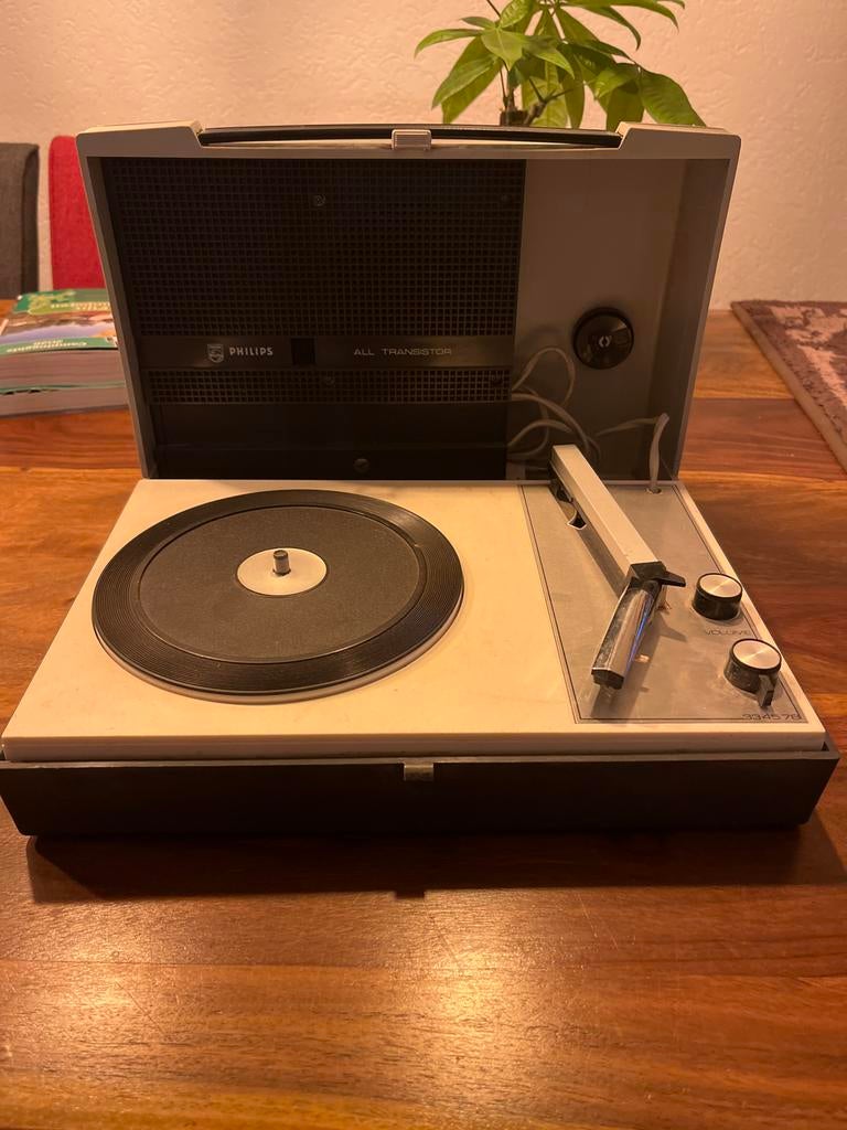 Vintage Philips Platenspeler 33 45 78 Toeren, Ophalen of Verzenden, Gebruikt, Platenspeler, Philips