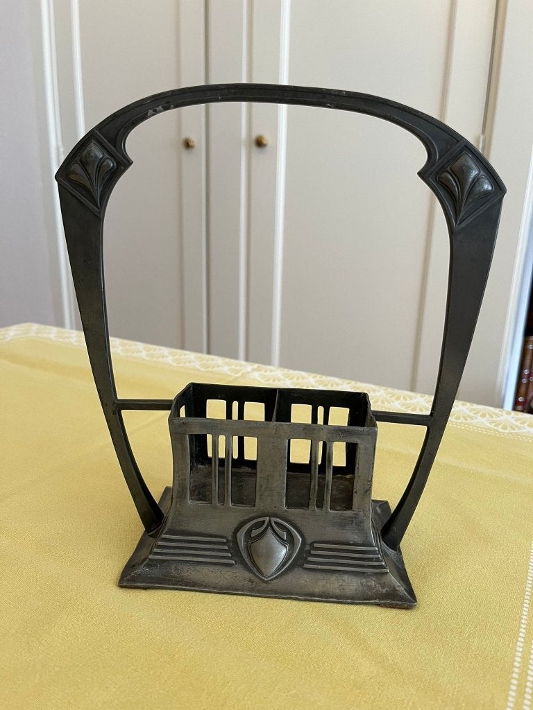 art nouveau/jugendstil houder voor olie/azijn of zout/peper, Antiek en Kunst, Ophalen