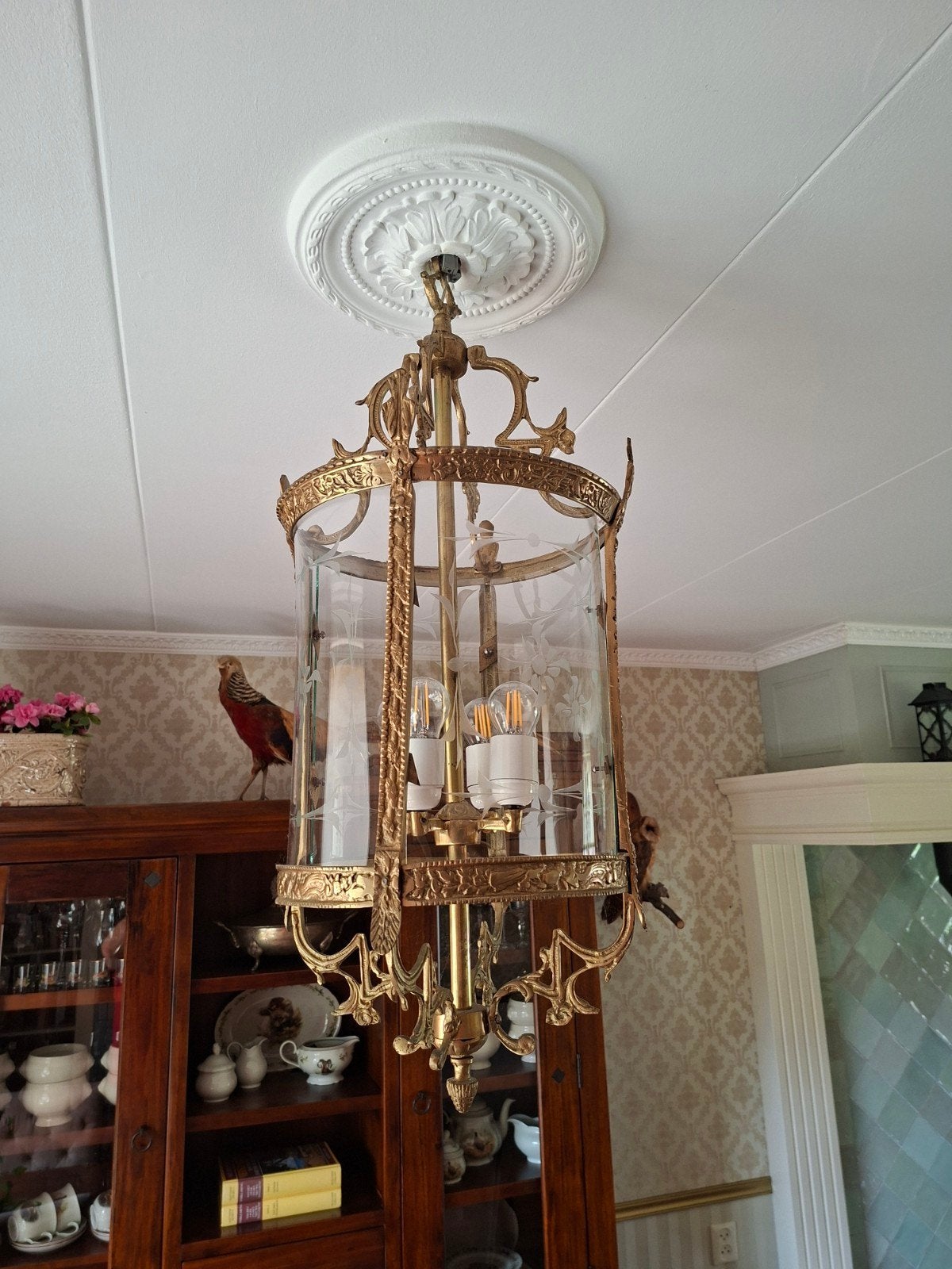 Antieke scheepslamp, Ophalen, Gebruikt, E27 (groot), Metaal