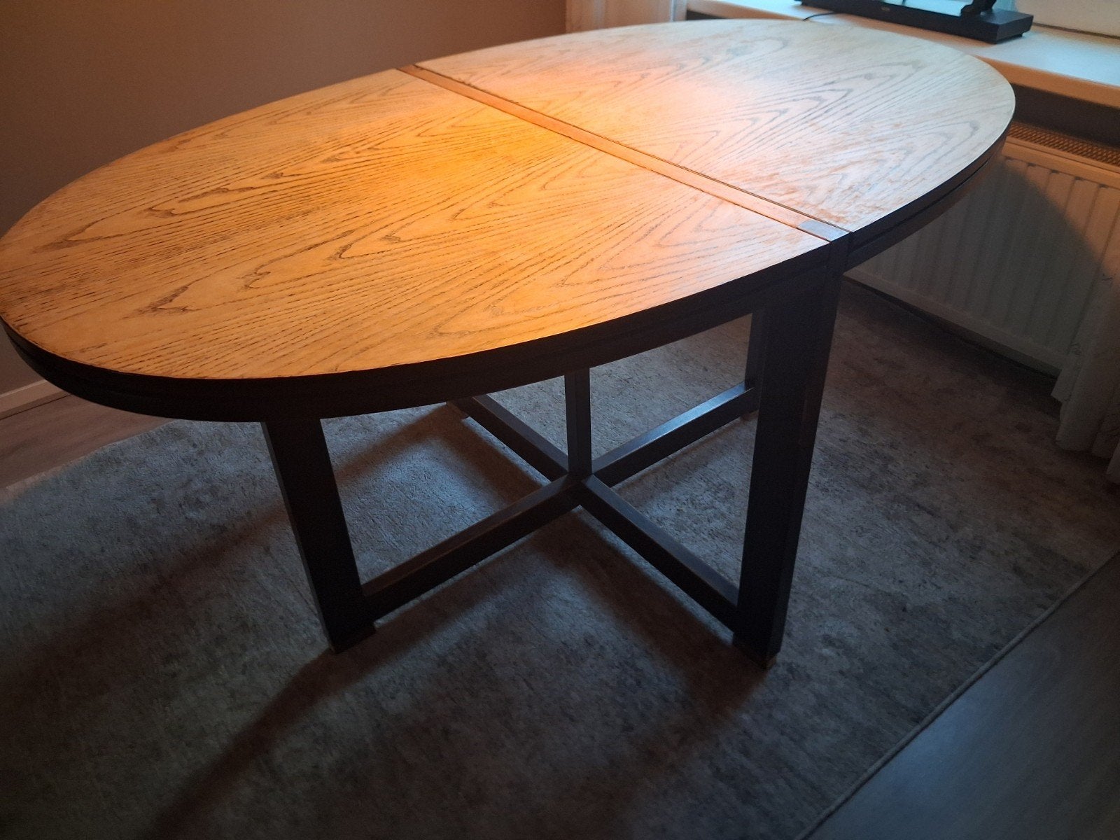 Ovale eettafel - 160x100x74, Ophalen, Gebruikt, 50 tot 100 cm, 150 tot 200 cm