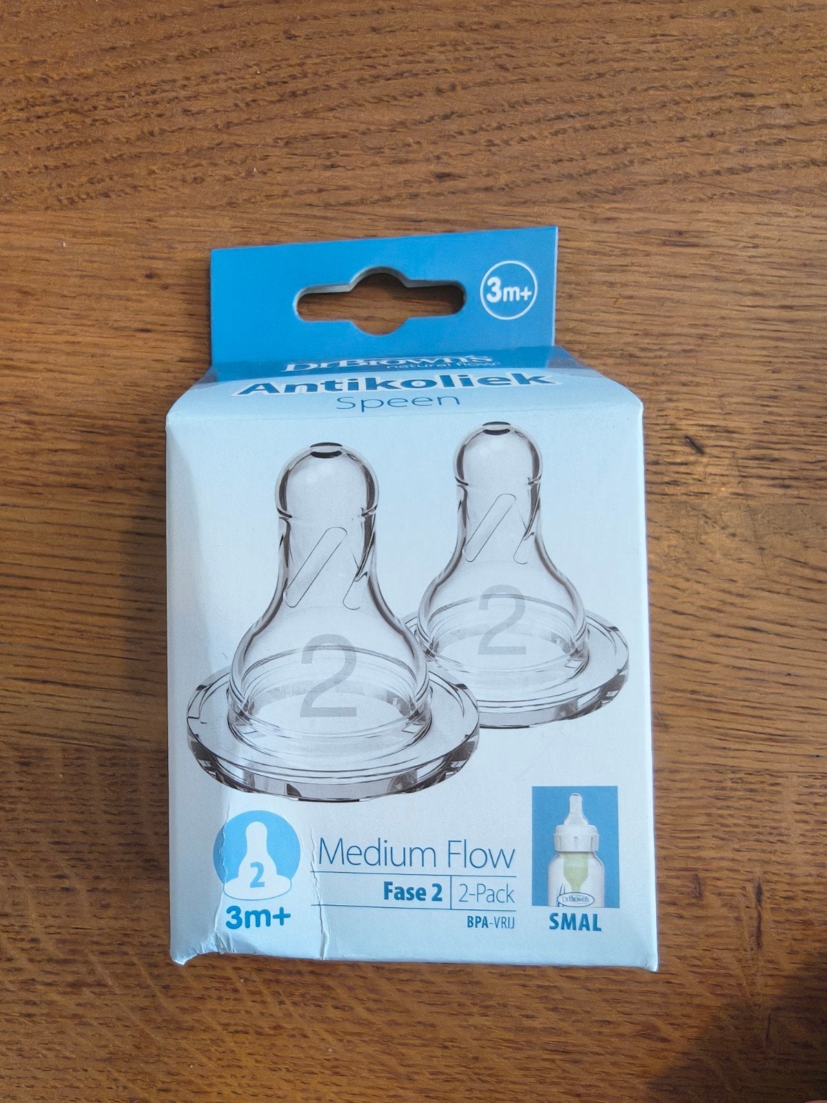 Dr. Brown's Flesspeen - Fase 2 (3m+) - 2-pack Nieuw, Ophalen, Speen, BPA-vrij, Nieuw