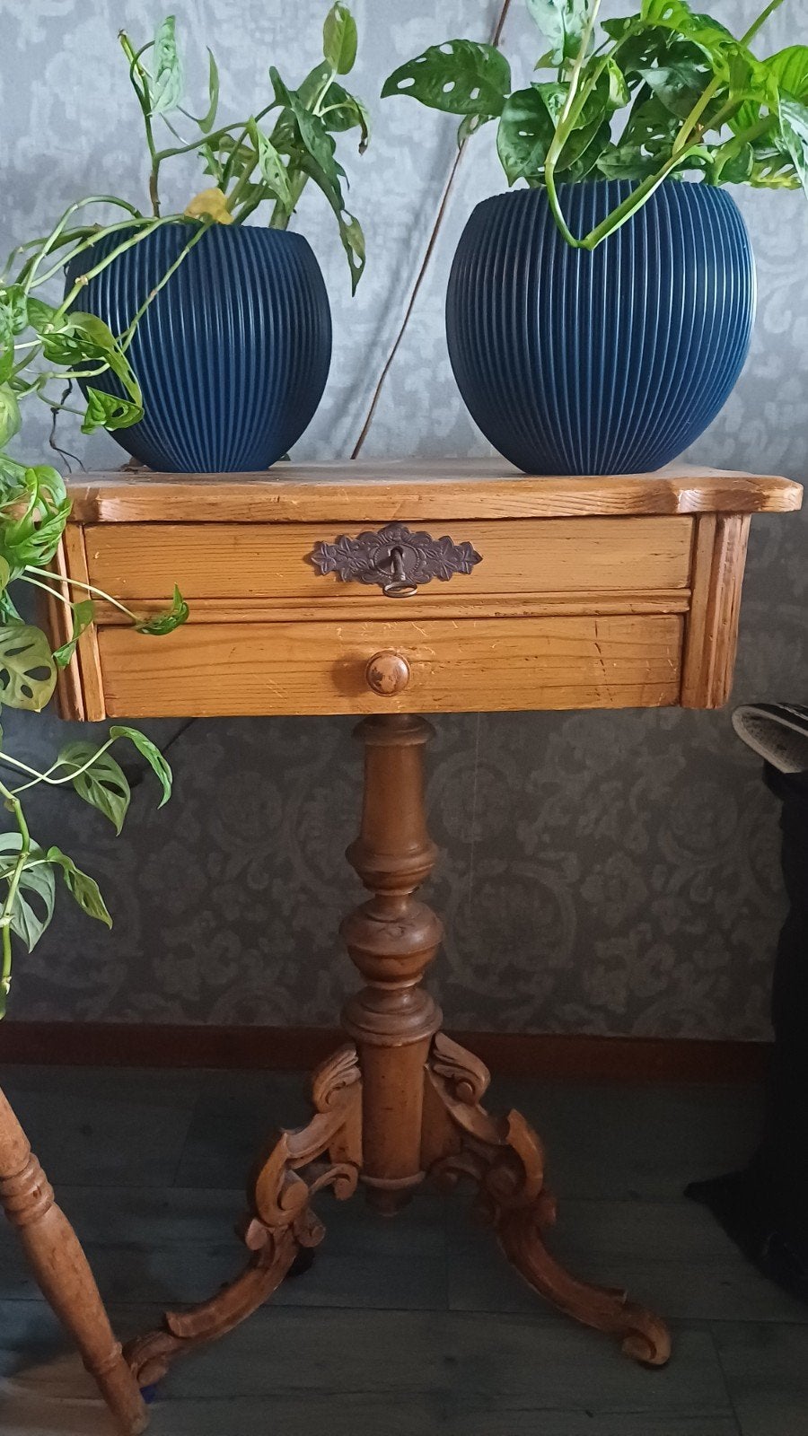 Tafeltje met dubbele lade, Antiek en Kunst, Ophalen