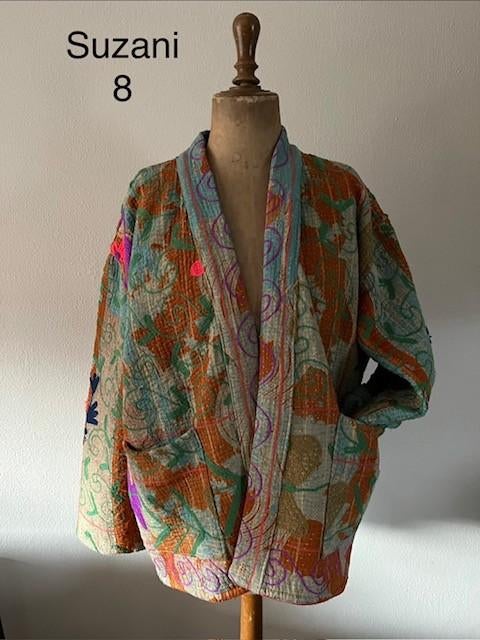 Prachtige vintage stof jasjes, geborduurd, uniek, jas, tas, Ophalen of Verzenden, Nieuw, Maat 42/44 (L), Overige kleuren