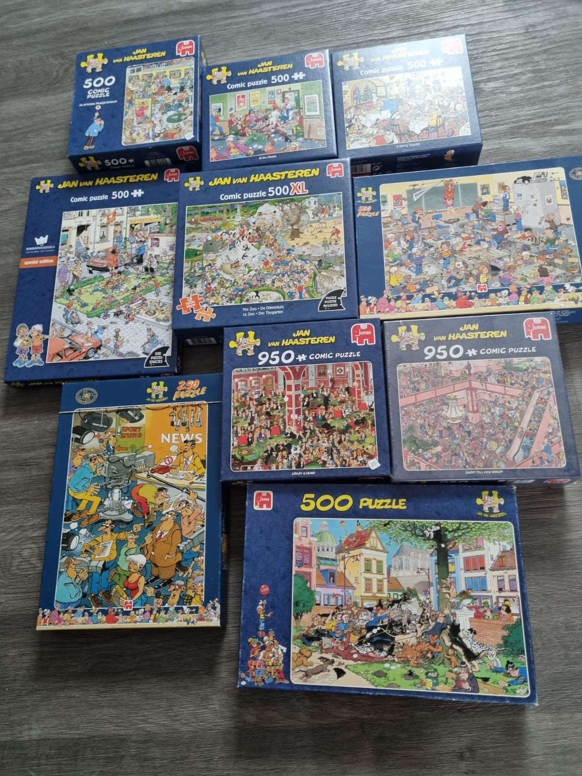 Jan van Haasteren - 10x puzzels, Ophalen of Verzenden, 500 t/m 1500 stukjes, Zo goed als nieuw