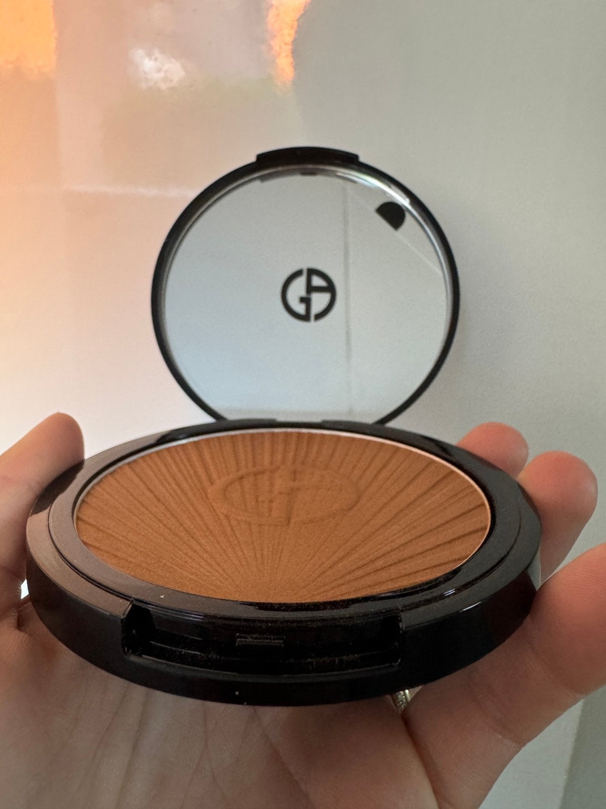 Armani luminous silk bronzer poeder, Ophalen of Verzenden, Zo goed als nieuw, Bruin, Gehele gezicht