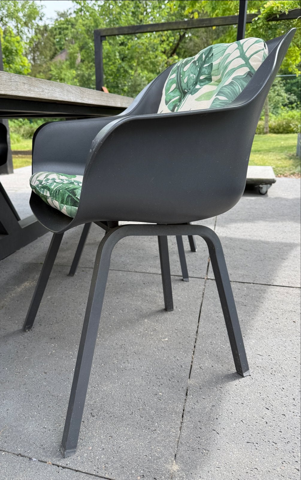 4 Hartman tuinstoelen incl. kussens, Tuin en Terras, Ophalen, Zo goed als nieuw, Kunststof