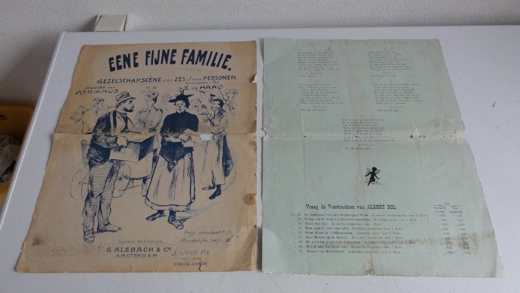 Een fijne familie, gezelschapscene antiek, G. Alsbach en Co, Antiek en Kunst, Ophalen of Verzenden