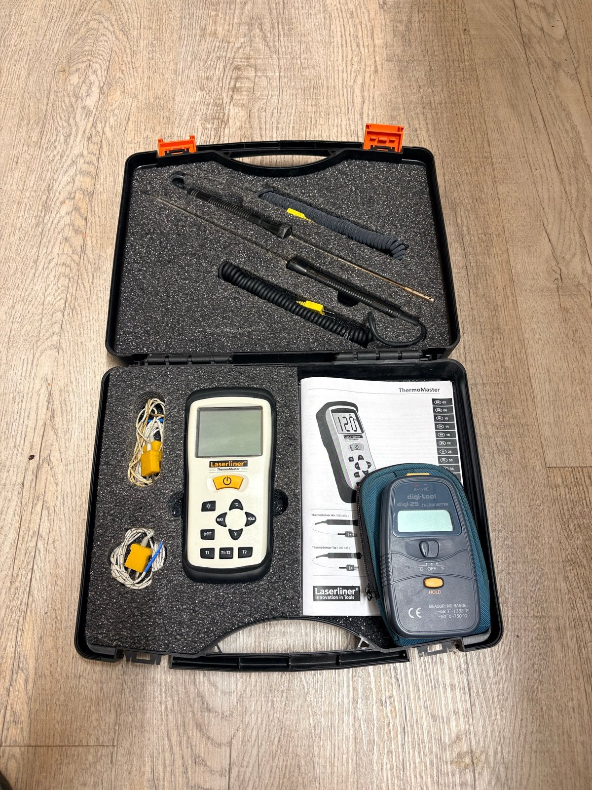 Laserliner ThermoMaster & Digi-Tool Thermometer Set, Ophalen of Verzenden, Gebruikt, Temperatuur