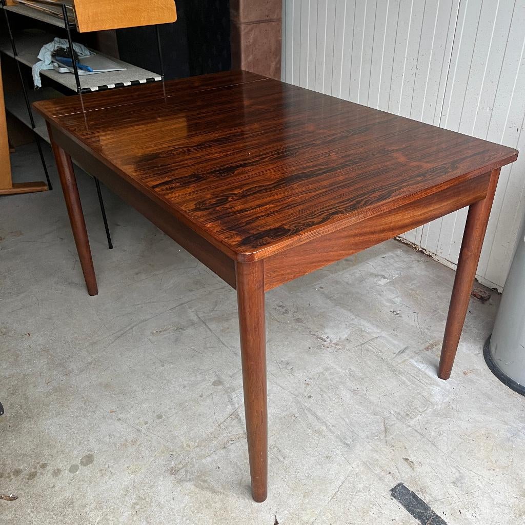 palissander eettafel Topform Pastoe verlengbaar, Huis en Inrichting, Tafels | Eettafels, Gebruikt, 200 cm of meer, 50 tot 100 cm