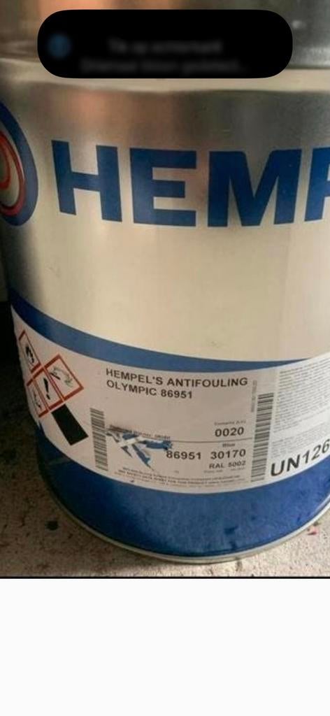 Hempel antifouling zwart zelfslijpend, Watersport en Boten, Ophalen of Verzenden, Nieuw, Verven