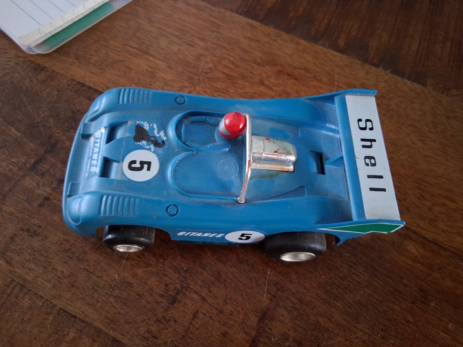 Polistil Raceauto Gitanes 5 - Blauw (Gebruikt), Overige merken, Gebruikt, Onderdelen, Ophalen of Verzenden