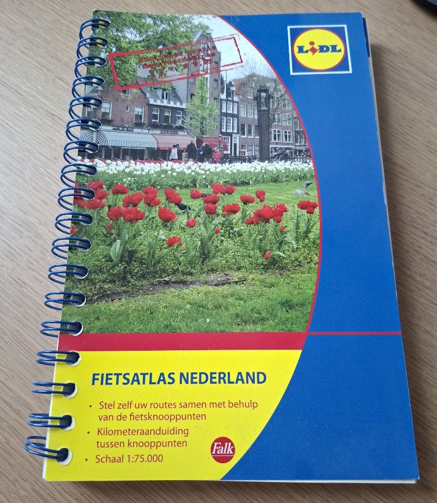 Lidl fietsatlas Nederland, Overige atlassen, 2000 tot heden, Zo goed als nieuw, Nederland