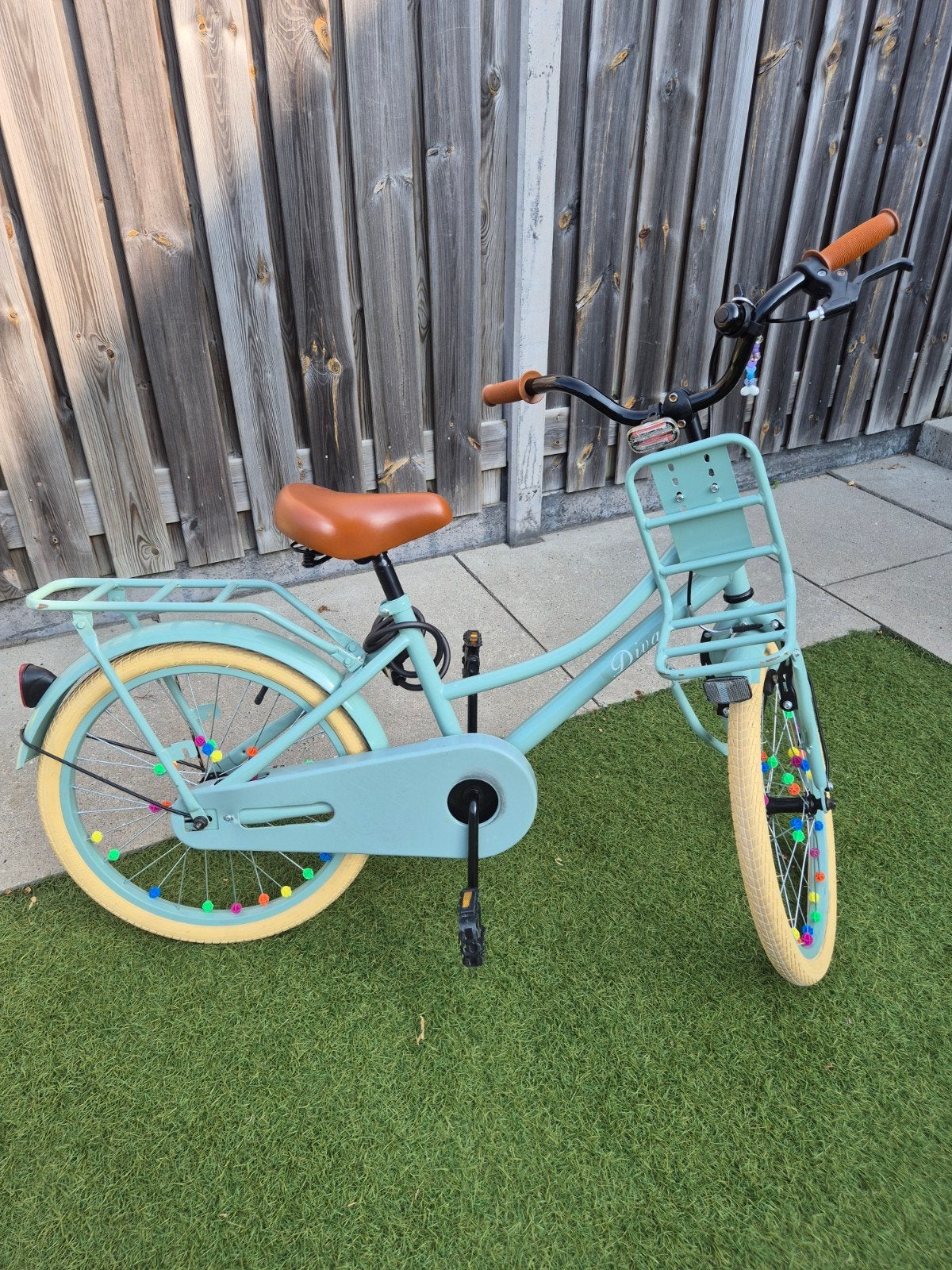 Kinderfiets 20 inch met voordrager en terugtraprem, Ophalen, Terugtraprem, Gebruikt, 20 inch