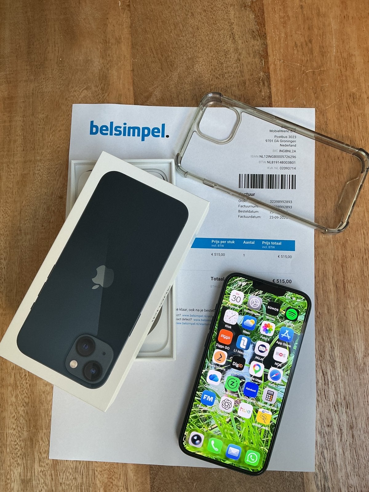 Iphone 13 - 10 mnd oud - batterij 100% - als nieuw- afhalen, Telecommunicatie, Ophalen, 128 GB, Zwart, IPhone 13