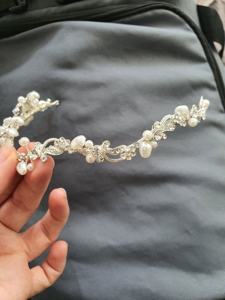 Haarsieraad bruiloft, Kleding | Dames, Ophalen, Zo goed als nieuw, Wit, Accessoires