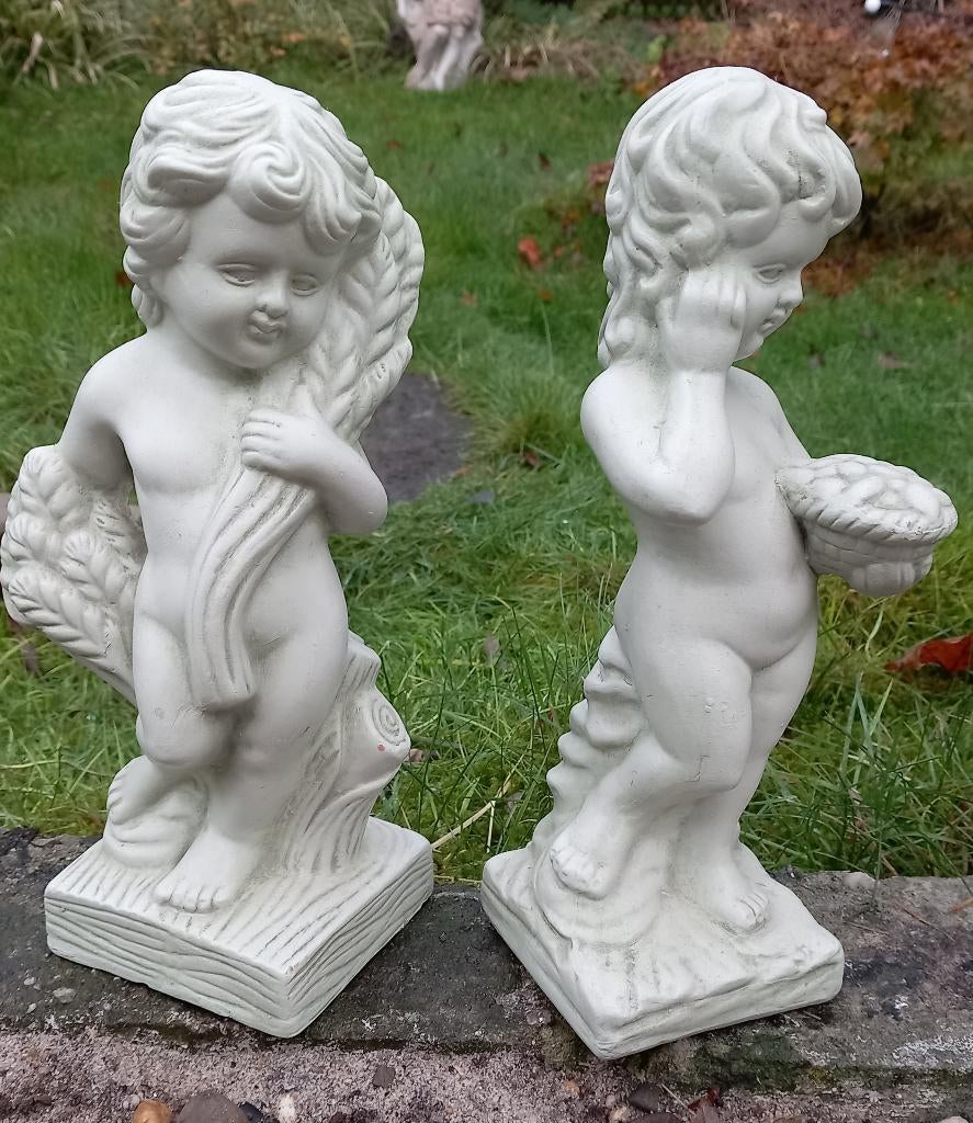 Twee engel beelden, Ophalen of Verzenden, Zo goed als nieuw, Overige materialen, Engelenbeeld