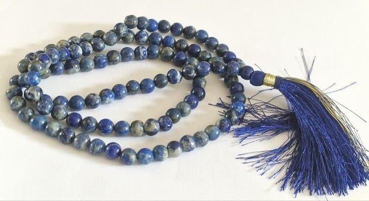 Lapis lazulli kralensnoer., Ophalen of Verzenden